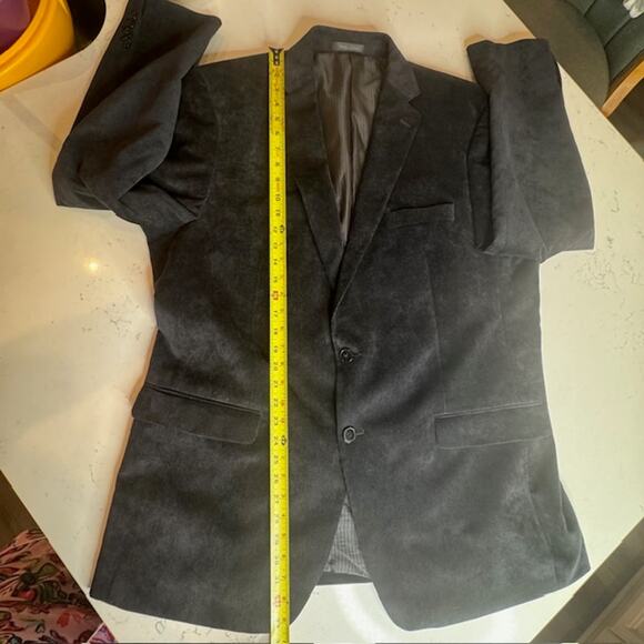 Calvin Klein Mens 46L Jacket Blazer Black Corduroy - Picture 10 of 12